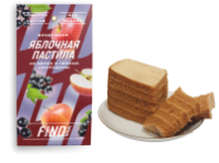 Пастила FINDI 100г из яблока и смородины 1*25