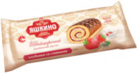 Рулет ЯШКИНО 200г бисквитный клубника со сливками 1*14 код МБ137