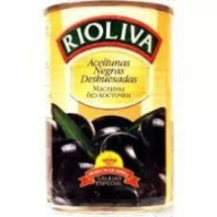 Маслины RIOLIVA 280г черные б/к ж/б 1*12