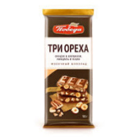 Шоколад ПОБЕДА ТРИ ОРЕХА 90г 1*10