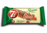 Рулет 7ДНЕЙ 300г клубника 1*10