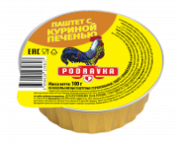Паштет PODRAVKA 100г куриный с куриной печенью 1*16