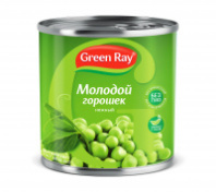 Горошек зеленый GREEN RAY 425мл 1*12