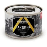 Сардина ДОБРОФЛОТ 245г натуральная с д/м №6 1*24 к607